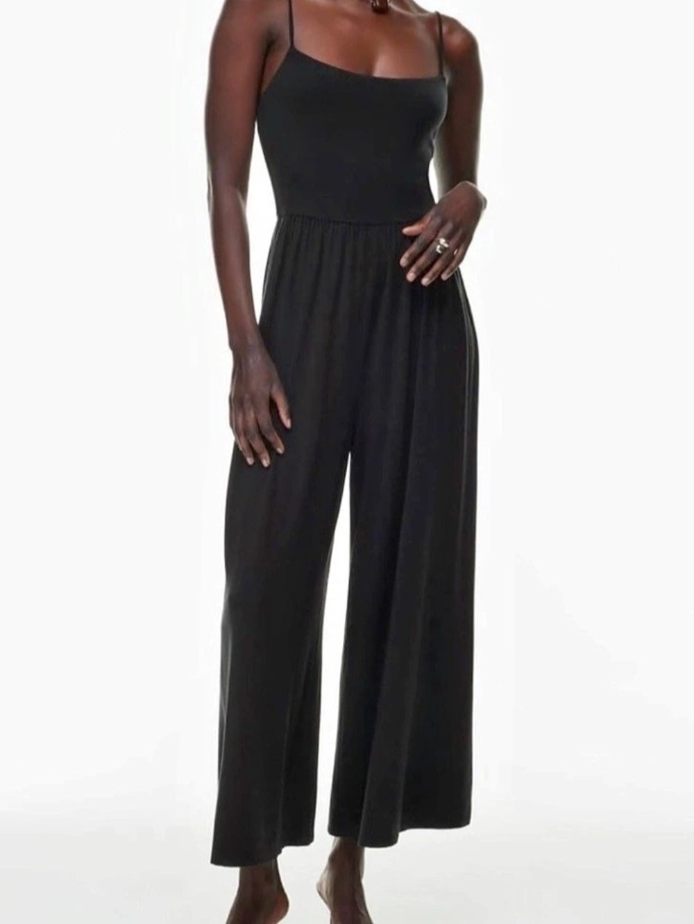 Aritzia Wilfred Black Wide Leg Market Jumpsuit Size Small